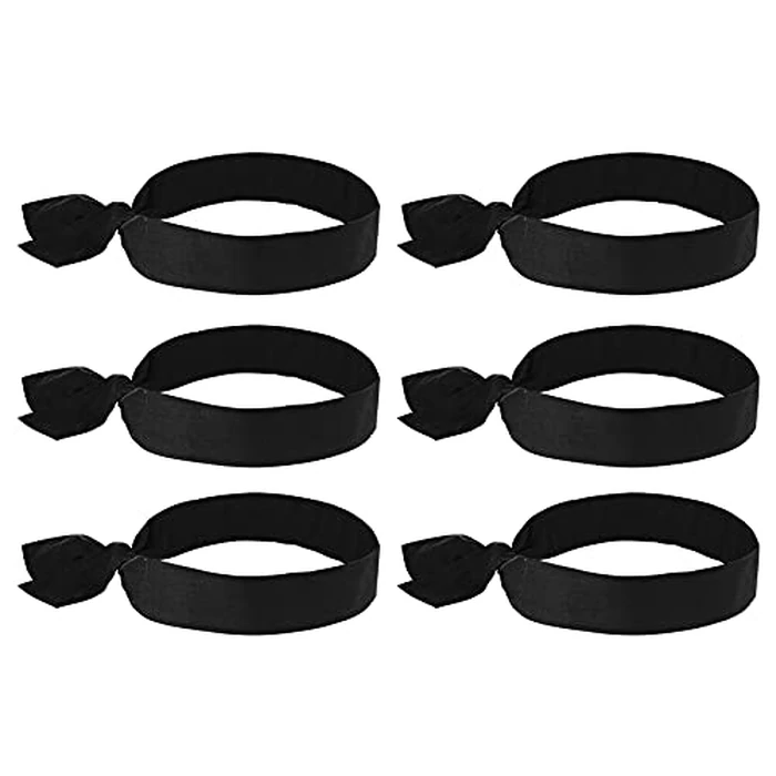 Ergodyne Chill Its 6700 Cooling Bandana, Evaporative Polymer Crystals for Cooling Relief, Tie for Adjustable Fit, 6-Pack, Black by Ergodyne - Used - Like New condition