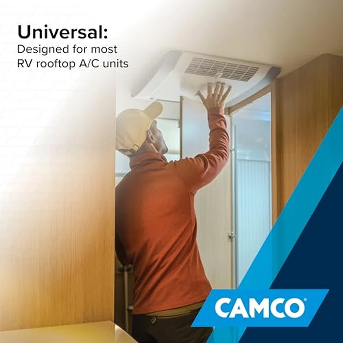 Camco 14-Inch x 14-Inch Camper Roof A/C Gasket Kit - Features a Waterproof Compression Seal, Self-Adhesive Picture Frame Gasket, and Self-Adhesive Leveling Pads (25071) by Camco - Image 6