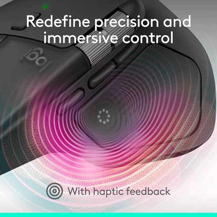 Logitech MX Master 4, Ergonomic Wireless Mouse with Advanced Performance Haptic Feedback, Ultra-Fast Scrolling, USB-C Charging, Bluetooth, Windows, MacOS - Graphite by Logitech - Image 2
