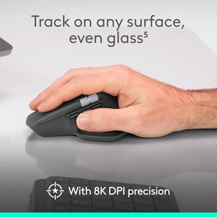 Logitech MX Master 4, Ergonomic Wireless Mouse with Advanced Performance Haptic Feedback, Ultra-Fast Scrolling, USB-C Charging, Bluetooth, Windows, MacOS - Graphite by Logitech - Image 5