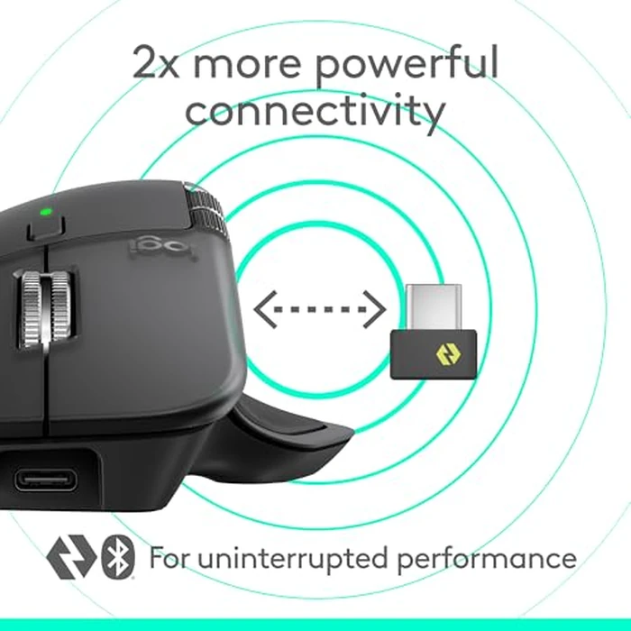 Logitech MX Master 4, Ergonomic Wireless Mouse with Advanced Performance Haptic Feedback, Ultra-Fast Scrolling, USB-C Charging, Bluetooth, Windows, MacOS - Graphite by Logitech - Image 6