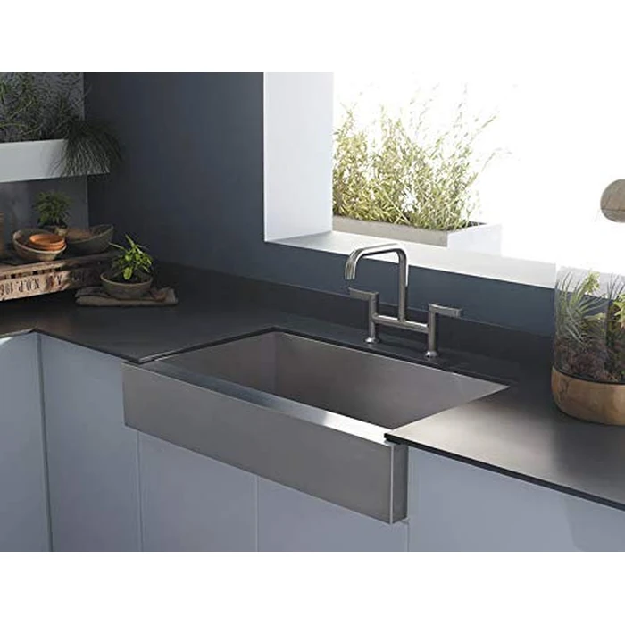 KOHLER K-7547-4-CP Purist Deck-Mount Bridge Faucet, Polished Chrome by Kohler - Image 2