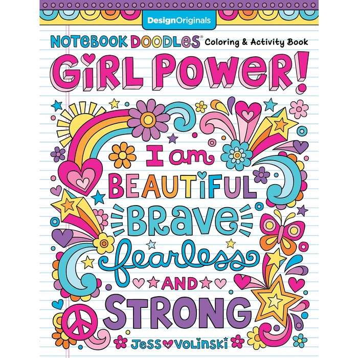 Notebook Doodles Girl Power! Coloring & Activity Book (Design Originals) 32 Inspiring, Beginner-Friendly Art Activities to Boost Confidence and Self-Esteem in Tweens and Teens, on Perforated Paper by Design Originals - Used - Acceptable condition - US$5.85