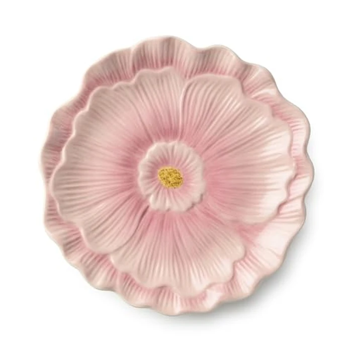 Wildflowers 3‑D Ceramic DESSERT/SALAD PLATES, SET OF 4, 6‑inch sculpted floral plates with raised petals and botanical detail, ideal for desserts, pastries, snacks, tea‑time by Certified International - Image 2