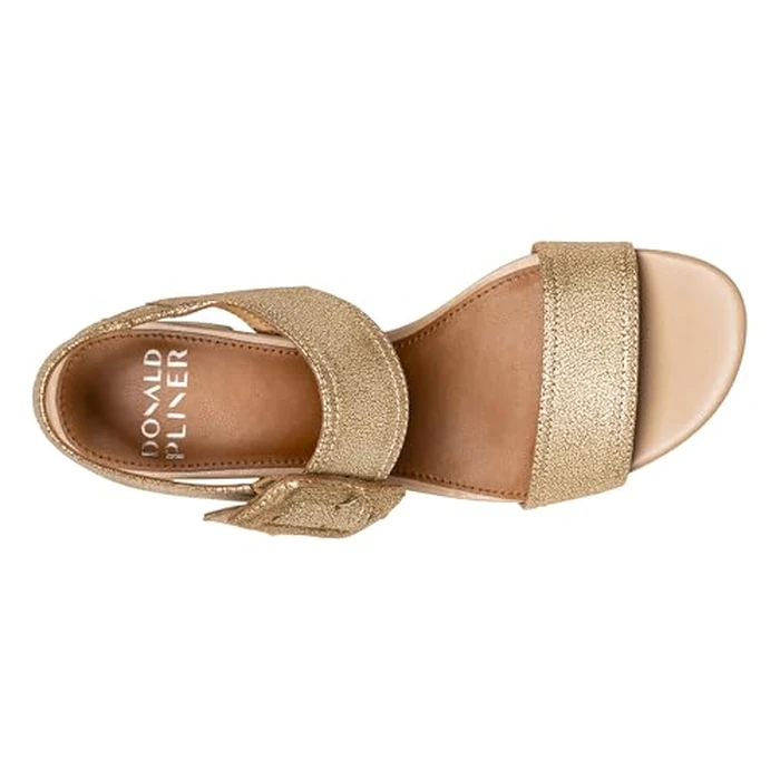 Donald Pliner Womens NEVE Soft Metallic Brush Off, Pale Gold 8.5 by Donald J Pliner - Image 5