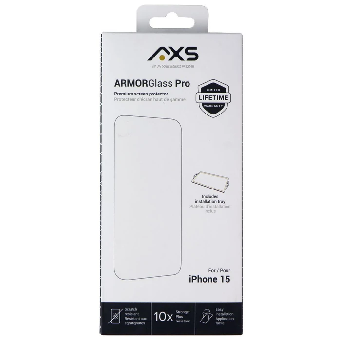 Axessorize ArmorGlass Pro Screen Protector for iPhone 15 - Clear by Axessorize - Image 1