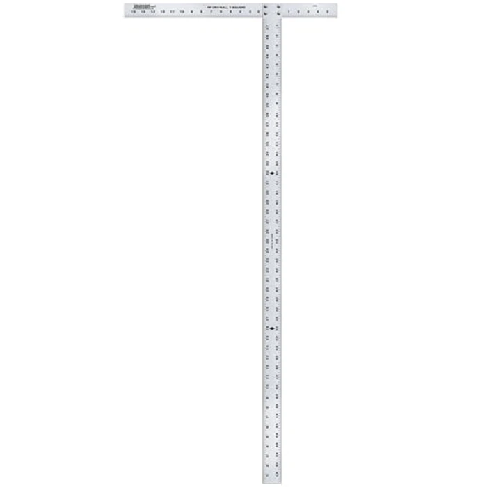 Johnson Level & Tool 48" Aluminum Drywall T-Square, Silver (JTS48) by JOHNSON - Used - Acceptable condition - CA$21.83