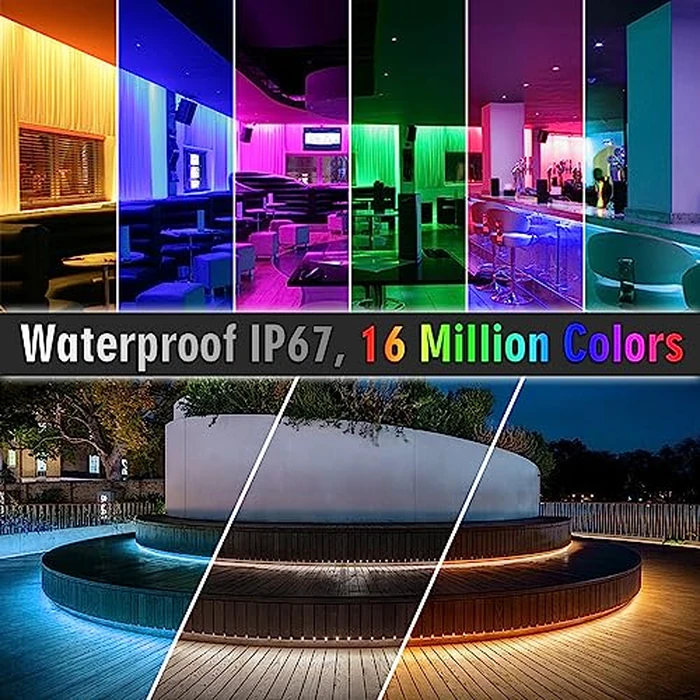 SuperlightingLED Brightest RGB CCT LED Strip Lights Outdoor Waterproof IP67 Color Changing 24V 270LEDs/m Super Bright RGBWW LED Strip 16.4ft (DC24V Waterproof IP67) by SuperlightingLED - Image 7