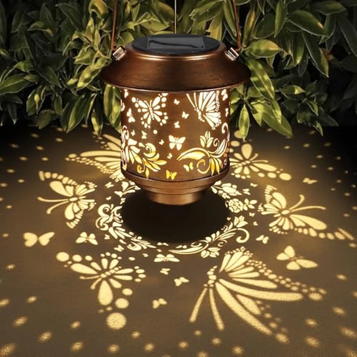 Mother Day Gifts for Mom, Solar Lantern Outdoor Waterproof Metal Butterfly Decor Birthday Gifts for Women, LED Decorative Light for Garden Patio Yard Lawn Backyard Front Porch（2 Pack by Yamodoor - Image 7
