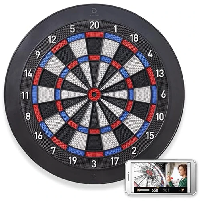 DARTSLIVE Home Electronic Dartboard, Bluetooth Compatible with Online Play, for Soft Tip Darts, 15.5 Inch Diameter Regulation Size Dartboard for Indoor Play, Black by DARTSLIVE - Image 1