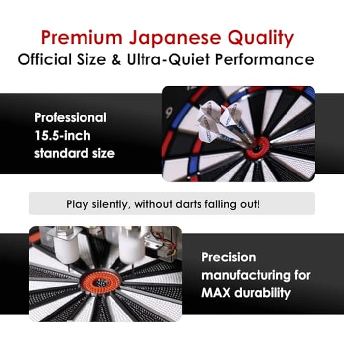 DARTSLIVE Home Electronic Dartboard, Bluetooth Compatible with Online Play, for Soft Tip Darts, 15.5 Inch Diameter Regulation Size Dartboard for Indoor Play, Black by DARTSLIVE - Image 6