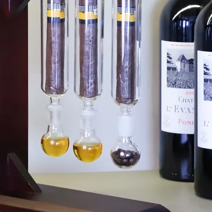 Woho Cigar Infuser Kit for Adding Flavor, DIY Cigar Aromatherapy Infuser Glass Tube Kit with Wooden Stand, Plugs, Little Base for Cigar Humidor, Cigar Flavor Injector Humidifier Gifts for Cigar Lovers by Woho - Image 9