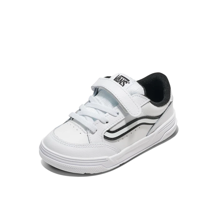 Vans Toddler Hylane V Shoe | Y2K Fashion Sneakers for Boys & Girls, Baby Walking Shoes, White/Black, 7 by Vans - Used - Like New condition