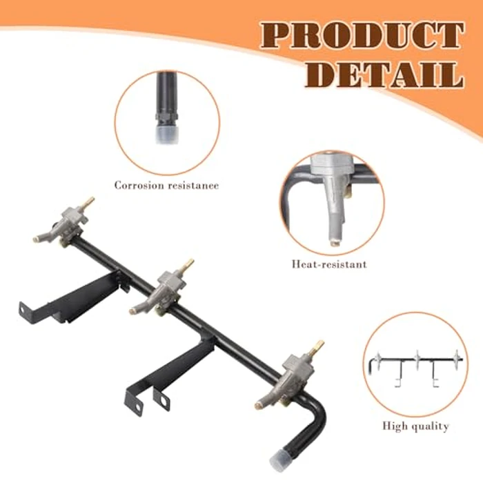 Manifold Valve Assembly Replacement Parts 67033 for Weber Spirit 310/315 Series, Gas Grill Burner Control Valve for Weber Spirit E-310 E-315 S-315 E-310, Replace for Weber 69774 Parts - Propane(LP) by MOASKER - Image 3