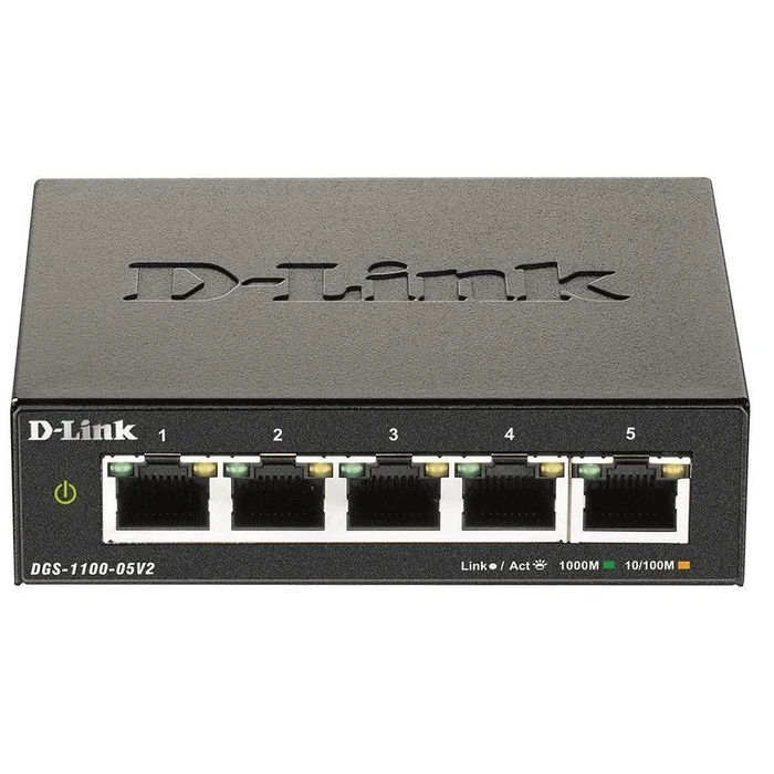 D-Link 5-Port Gigabit Smart Managed Switch (DGS-1100-05V2) - Black by D-Link - Refurbished - Excellent condition