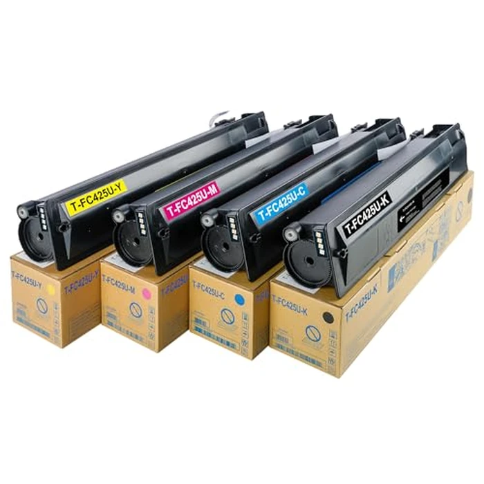 T-FC425U TFC425U Toner Cartridge T-FC425U-K T-FC425U-C T-FC425U-M T-FC425U-Y Toner Compatible for Toshiba E-Studio 2525AC 3025AC 3525AC 3525ACG 4525AC 4525ACG 5525AC 5525ACG 6525AC 6525ACG Printer by Junnchee - Image 1