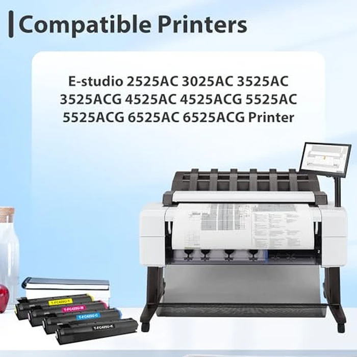 T-FC425U TFC425U Toner Cartridge T-FC425U-K T-FC425U-C T-FC425U-M T-FC425U-Y Toner Compatible for Toshiba E-Studio 2525AC 3025AC 3525AC 3525ACG 4525AC 4525ACG 5525AC 5525ACG 6525AC 6525ACG Printer by Junnchee - Image 2