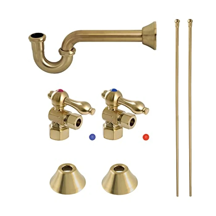 Kingston Brass CC53307LKB30 Trimscape Traditional Plumbing Sink Trim Kit with P-Trap in Brushed Brass by Kingston Brass - Used - Like New condition - US$111.08