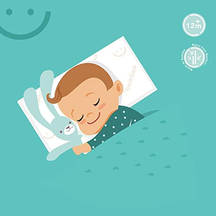 Baby Works Toddler Pillow - Soft, Supportive and Breathable Memory Foam with Hypoallergenic Bamboo Cover, Chiropractor Recommended, Washable and Removable Cover, Perfect for Cribs, Ages 12m+ by Baby Works - Image 5