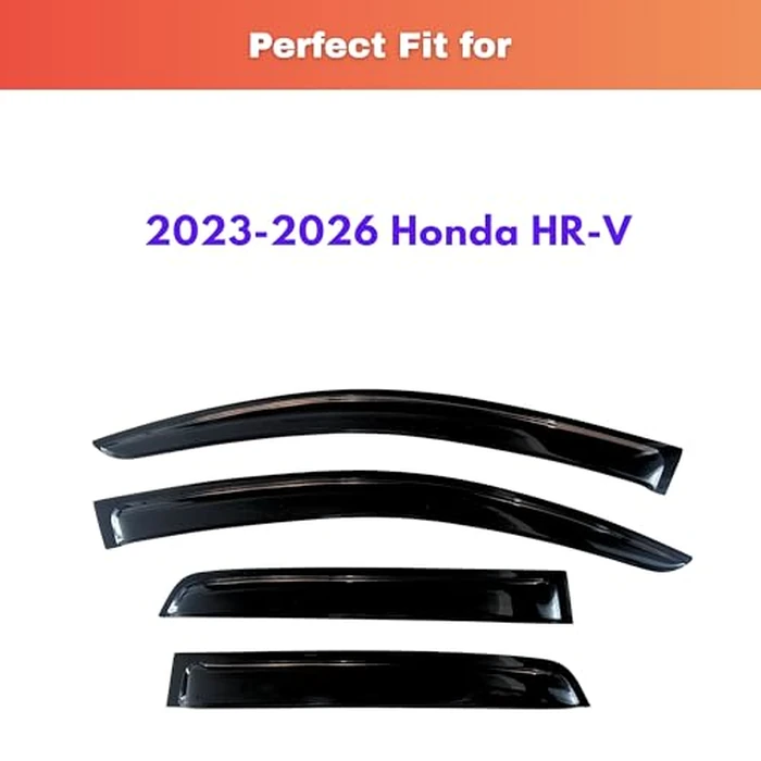 KPY Rain Guards Fit for 2023-2026 Honda HRV, Out-Channel Window Visors Vent Wind Deflectors 4PC, Car Accessories for 23-26 HR-V by KPY - Image 2