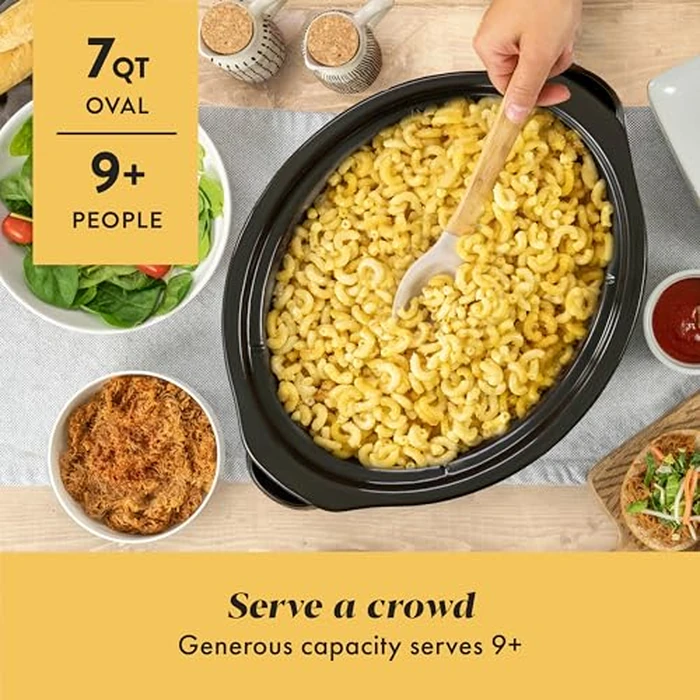 Crock-Pot 7-Quart Manual Slow Cooker, Family Size Serves 8+ People & Fits 6-lb Roast, Removable Stoneware with Warming Setting, Dishwasher Safe for Easy Cleanup, Stainless Steel by Crock-Pot - Image 2