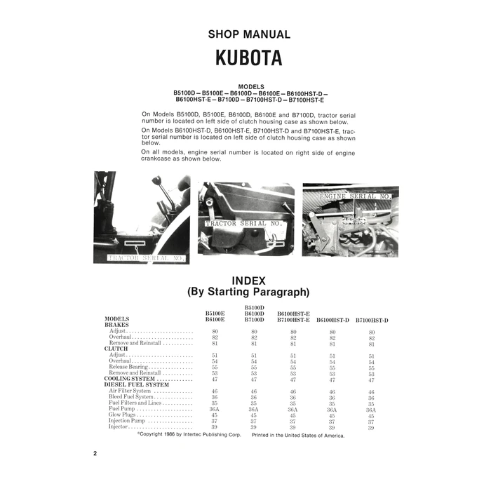 Kubota Shop Manual by Clymer - Image 4