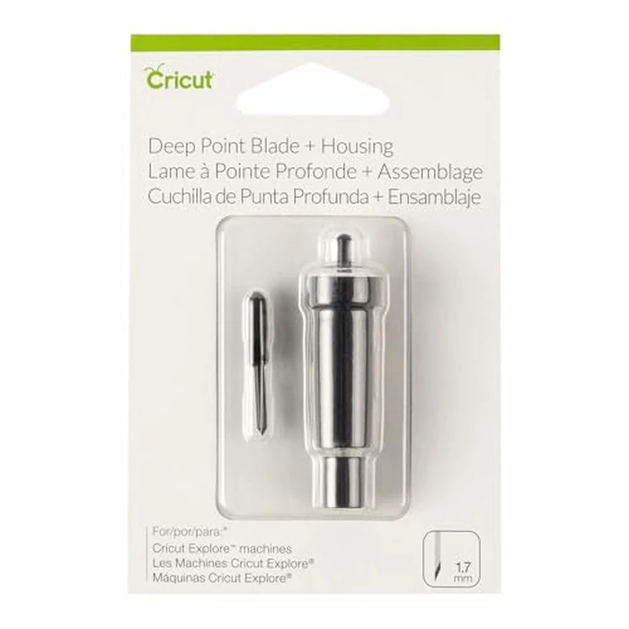 Cricut Deep-Point Blade + Housing,Cutting Blade with Deep Cut Housing,Cut Materials up to 1.5mm Thickness,for Personalized Crafts,Compatible with All Cricut Maker & Explore Machines, 1"D x 3"W x 4.5"H by Cricut - Used - Very Good condition