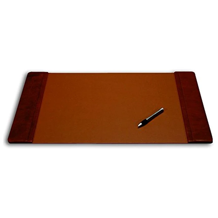 Dacasso Mocha Leather Desk Pad with Side Rails, 25.5-Inch by 17.25-Inch by Dacasso - Used - Like New condition - CA$116.81