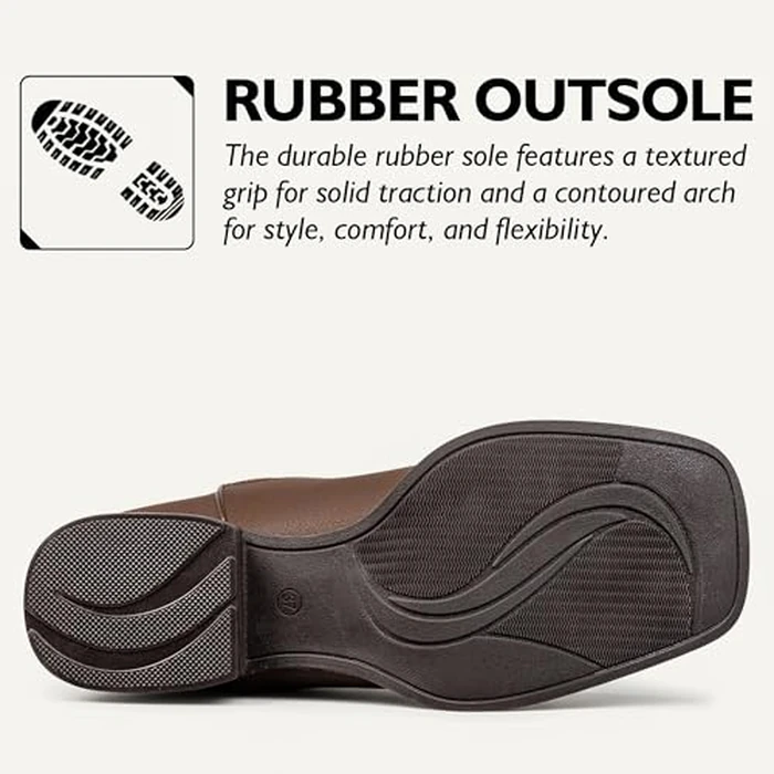 J's.o.l.e Western Wide Calf Cowboy Boots Women Wide Width Square Toe Cowgirl Boots Embroidered Riding Dark Brown Boot US Size 9.5 Wide by J's.o.l.e - Image 5