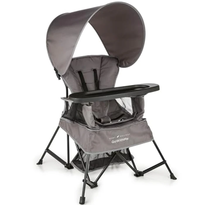 Baby Delight Go with Me Venture Portable Chair | Indoor and Outdoor | Sun Canopy | 3 Child Growth Stages | Grey by Baby Delight - Used - Like New condition