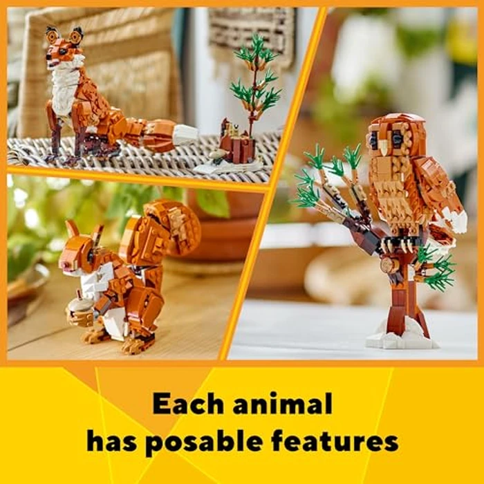 LEGO Creator 3 in 1 Forest Animals Red Fox Toys - Building Toys for Kids, Boys & Girls, Ages 9+ - W/ 3 Building Options into Fox, Owl, or Squirrel - Gift for Birthdays - 31154 by LEGO - Image 4