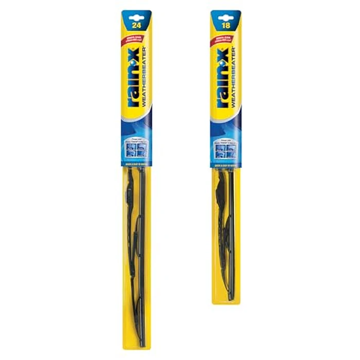 Rain-X 820148 WeatherBeater Wiper Blades, 24" and 18" Windshield Wipers, Automotive Replacement Windshield Wiper Blades That Meet Or Exceed OEM Quality And Durability Standards, (Set of 2) by Rain-X - Used - Very Good condition - US$13.13