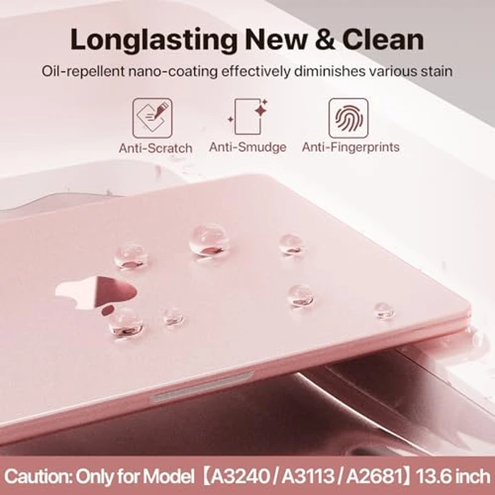 Soonjet Matte Case for MacBook Air 13/13.6-inch (M5/M4/M3/M2, 2026-2022 Models A3449 A3240 A3113 A2681), Lightweight | Scratch & Fingerprint Resistant | Closes Seamlessly | for Work, Travel & Study by soonjet - Image 3