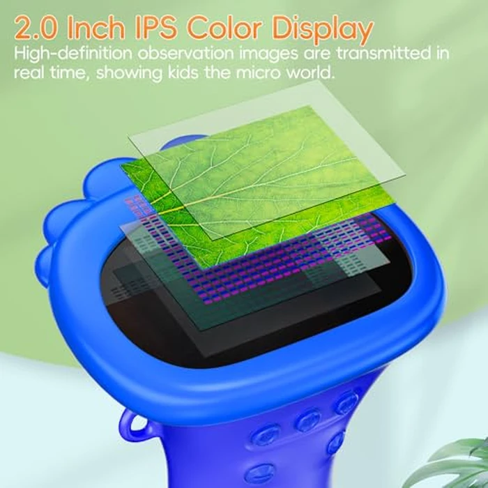 Microscope for Kids, SKYBASIC 2" IPS Screen 1000X Handheld Digital Microscopes HD Pocket Portable Mini USB Microscope Camera, PC Compatible, Science Edu Fun Birthday Gifts Toys for Children Students by SKYBASIC - Image 2