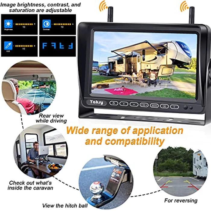 RV Backup Camera Wireless Plug and Play: Pre-Wired for Furrion System Recording Wide View Rear View Camera Clear Night Vision HD 1080P 7'' Touch Key Monitor for Trailer Camper Motorhome Yakry Y27-N by Yakry - Image 7