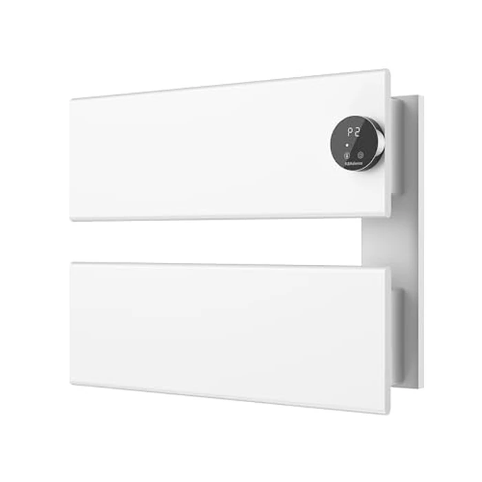 K&KALONZO Electric Towel Warmer, 18.35" W x 14.6" H Wall-Mounted Towel Heater with Built-in Timer, Waterproof Aluminum Towel Warmer for Bathroom, Support Plug-in and Hardwired, White, K2-R-W by K&KALONZO - Image 1