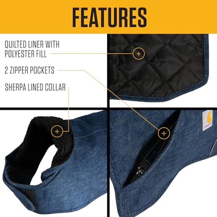 Carhartt Firm Duck Dog Chore Coat, Insulated Weather Resistant Jacket for Cold and Windy Conditions, Denim, X-Large by Carhartt - Image 3