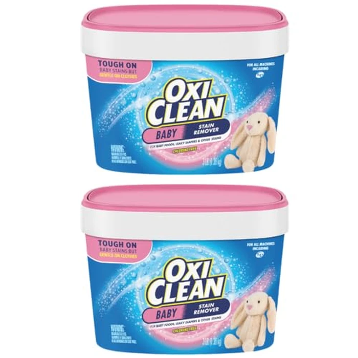 Baby Stain Fighter, Soaker, 3 lb Tub Baby Stain Soaker (2 Pack) by OxiClean - Used - Very Good condition - US$23.50