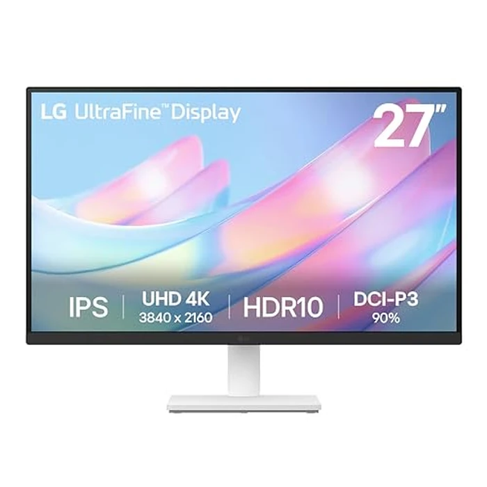 LG 27US500-W Ultrafine Monitor 27-Inch 4K UHD (3840x2160) HDR10 IPS Borderless Design Reader Mode Flicker Safe Switch App HDMI DisplayPort - White by LG - Used - Very Good condition - US$181.99