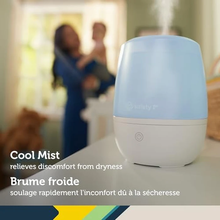 Safety 1st Everyday Cool Mist Humidifier, 1.5L Air Humidifier for Baby Nursery & Plants, Ultrasonic, Compact, Auto Shut-Off, Easy Clean, 12-Hour Run Time, 360 degrees Nozzle, 3 Mist Levels by Safety 1st - Image 2