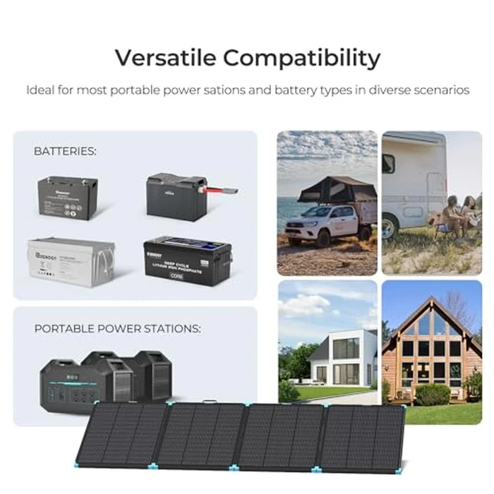 Renogy 300W Portable Solar Panel Suitcase, 25% High Efficiency N-Type Foldable Solar Charger for Power Station, Durable for Decades, 17% Lighter with Kickstands, for RV Camping Off-Grid Blackouts by Renogy - Image 5