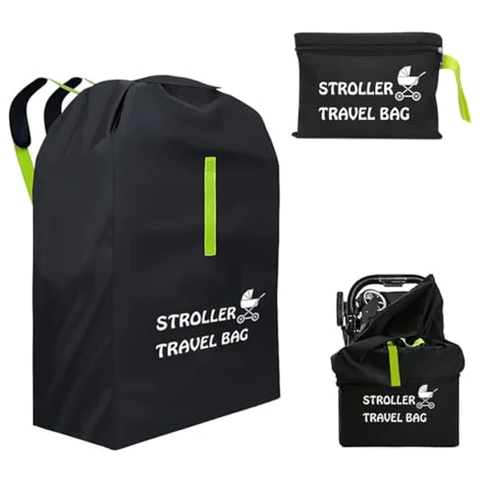 Stroller Travel Bag for Airplane,41" Inch Extra Large Gate Check Bags with Adjustable Padded Shoulder Strap, Waterproof Stroller Cover Bags for Air Plane by CCFENG - Used - Good condition - CA$19.67