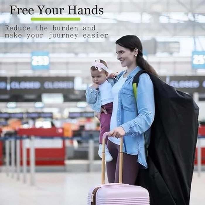 Stroller Travel Bag for Airplane,41" Inch Extra Large Gate Check Bags with Adjustable Padded Shoulder Strap, Waterproof Stroller Cover Bags for Air Plane by CCFENG - Image 4