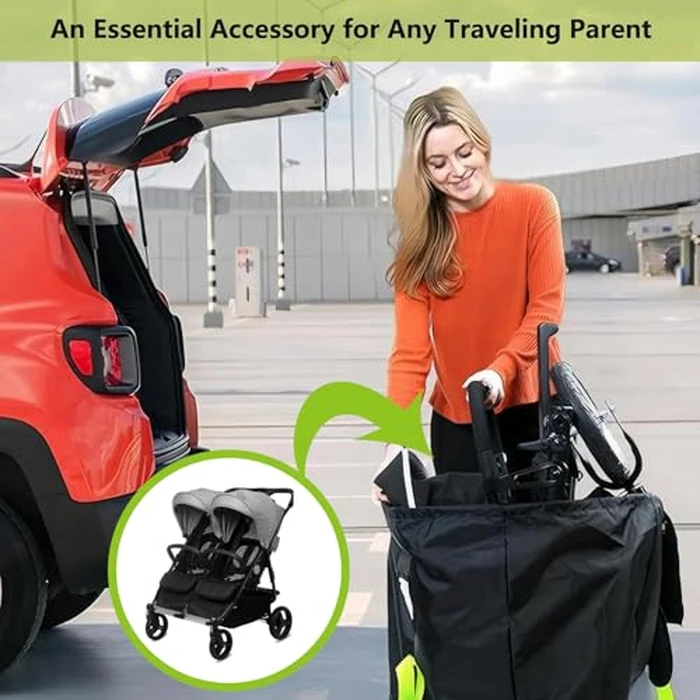 Stroller Travel Bag for Airplane,41" Inch Extra Large Gate Check Bags with Adjustable Padded Shoulder Strap, Waterproof Stroller Cover Bags for Air Plane by CCFENG - Image 6