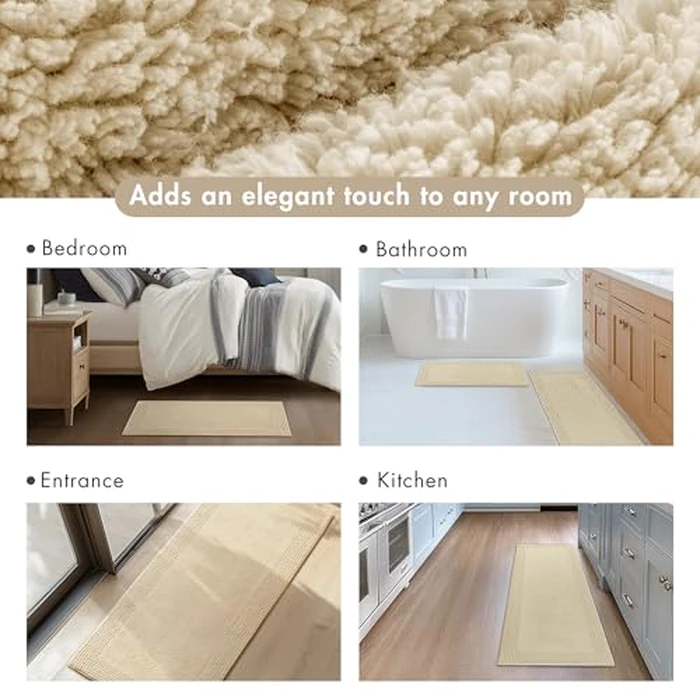 Madison Park Splendor Reversible 100% Cotton Tufted Bathroom Rug-3000 GSM Hotel Quality Luxurious Plush Medium Pile Bath Mat Absorbent, Quick Dry, Shower Room Décor, 17x24 Natural by Madison Park - Image 7