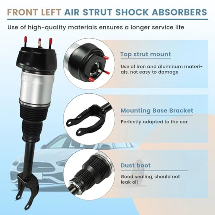 Front Left Air Suspension Strut Shock Absorber w/o ADS Compatible for 2013 2014 2015 2016 2017 Mercedes Benz GL-Class X166 GL350 GL450 GL500 GL550 GL63 AMG 1663202513 by BocraVant - Image 4