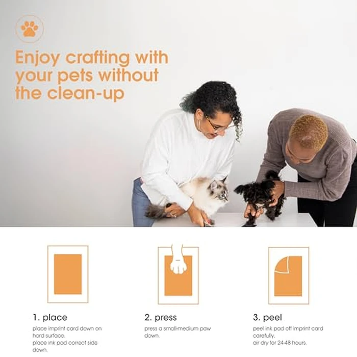 Pearhead Paw Print Clean-Touch Ink Pad, Mess Free Inkless Pet Impression Kit, Safe for Cats and Dogs, Pawprint Keepsake, Pack of 2 by Pearhead - Image 3