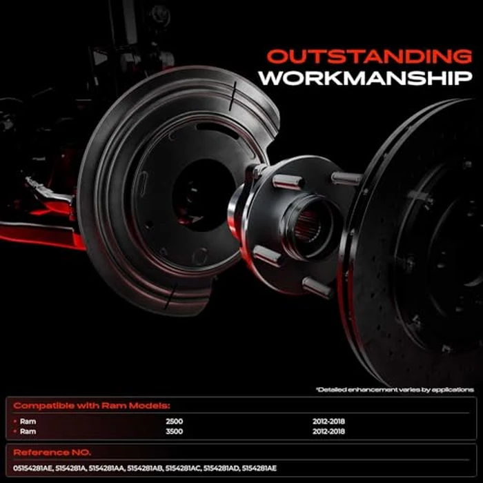 A-Premium Rear Driver or Passenger Side Brake Dust Shield Compatible with Ram Models - 2500/3500 2012-2018 by A-premium - Image 2