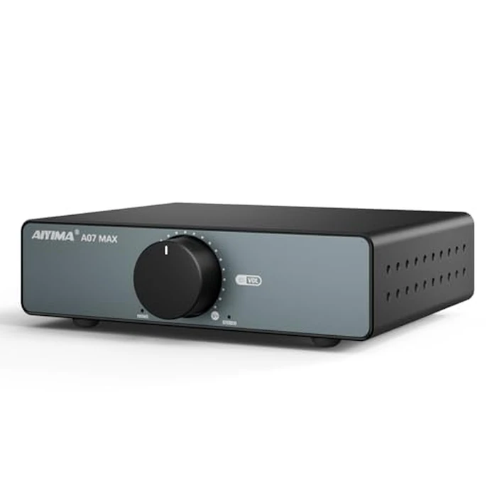 AIYIMA A07 MAX 2 Channel Stereo Amplifier Home Audio 300W*2 TPA3255 Class D Power Amp/Bridgeable Mono Amplifier 600 Watt with 3.5mm Line Output for Passive Bookshelf Speakers+DC36V 6A Power Adapter by AIYIMA - Image 1