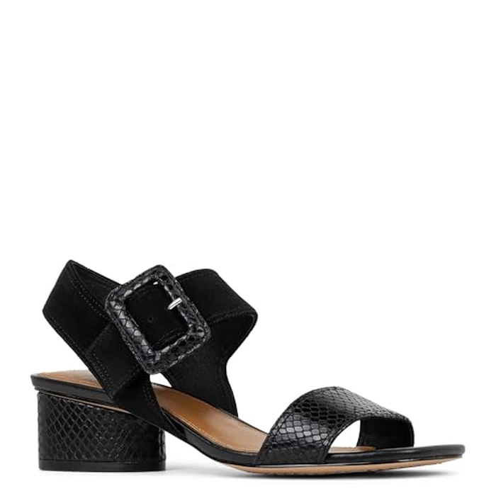 Donald Pliner Women's Mobie Heeled Sandal,Size 8 in Black Suede, Comfortable & Cute Dressy Casual Heels for Women, Everyday Essential Ladies Shoes for Office Work, Business, Events by Donald J Pliner - Image 2